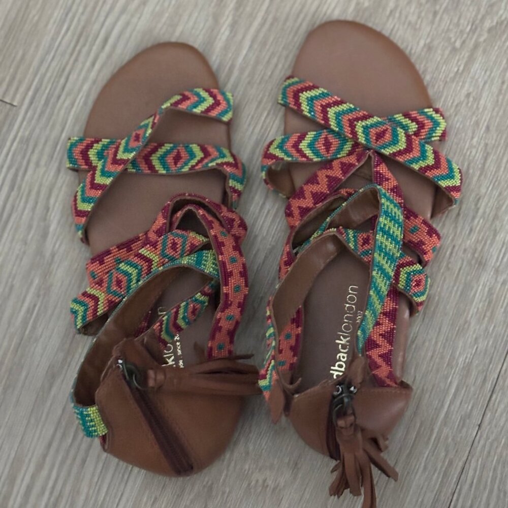 Laidback London Sandals - Size 37 (US 6) New without Tags beaded, strappy sandal